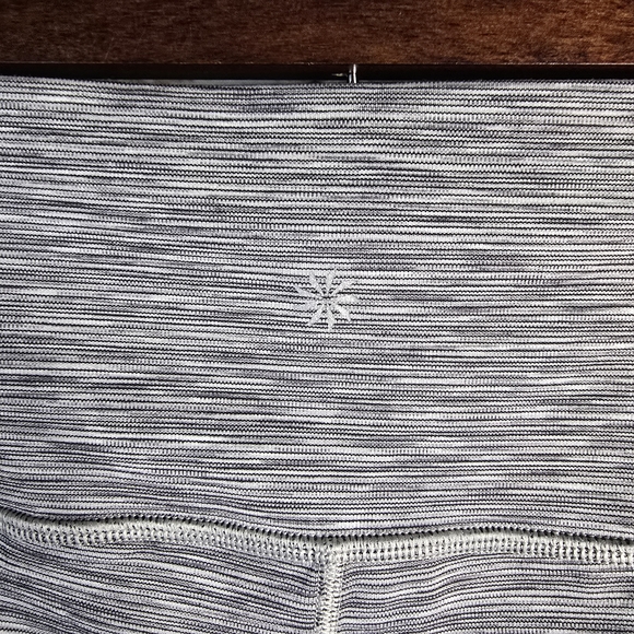 Athleta Textured 7/8 Gray High-Waisted Tight Leggings Womens Size Medium - Picture 3 of 7